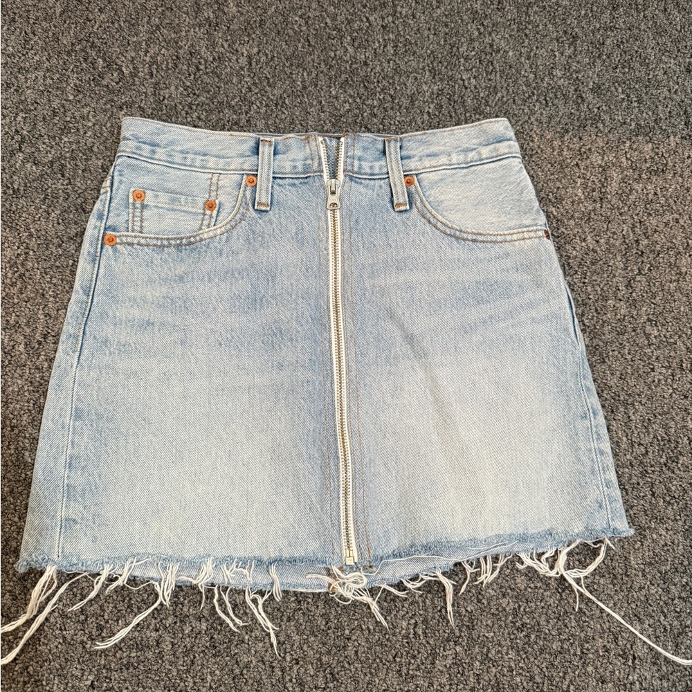 Levi's Blue Silver Mini Skirt Casual